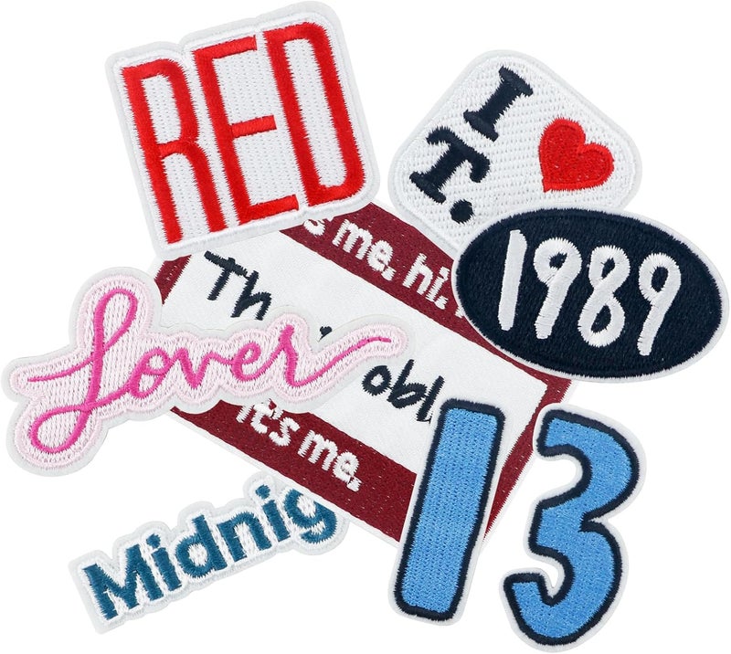 OXDFK 8 PCS Music Singer Embroidered Iron on Patches, Pop Musician's Singer Embroidered Iron on Patches, Sew on Applique Embroidery Repair Patch, DIY Craft Accessories for Music Fans - Image 1